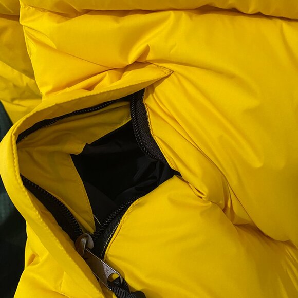 Black & Yellow The North Face Winter Puffer Jacket - Picture 4 of 9